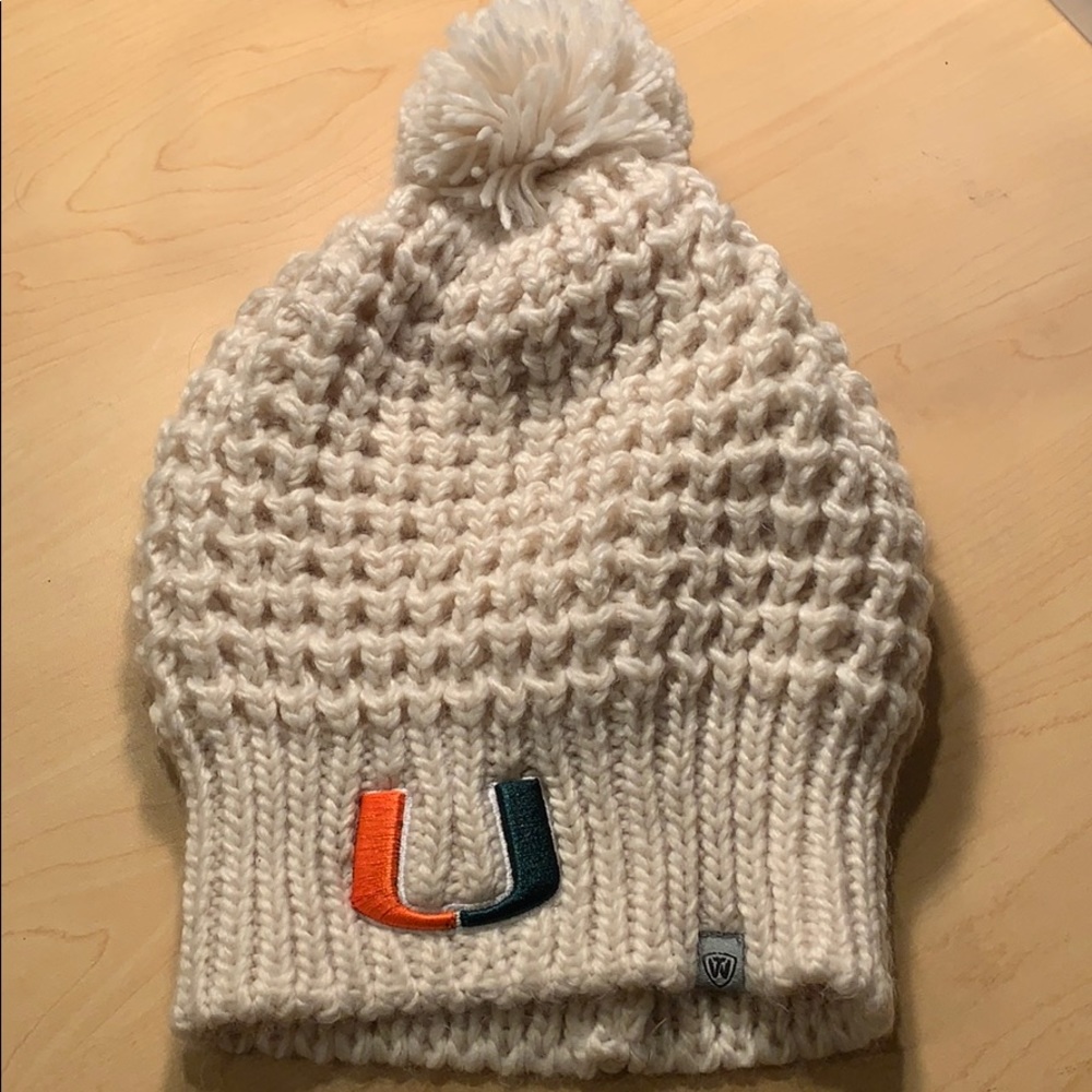 Miami Hurricanes Knit Hat with Pom